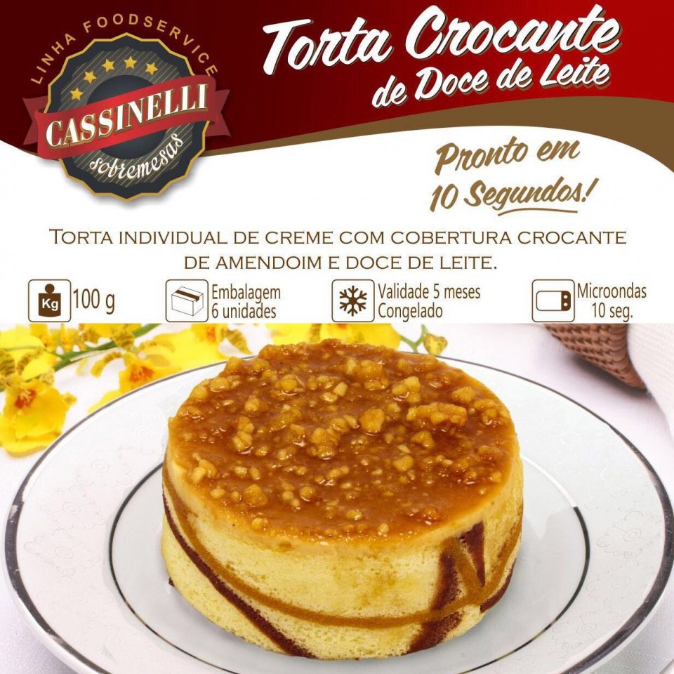 Torta Crocante de Doce de Leite